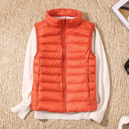 Galora - Nuovo gilet impermeabile con piume di anatra bianche