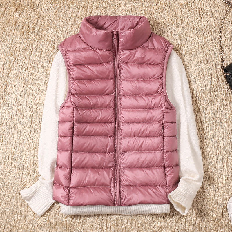 Galora - Nuovo gilet impermeabile con piume di anatra bianche