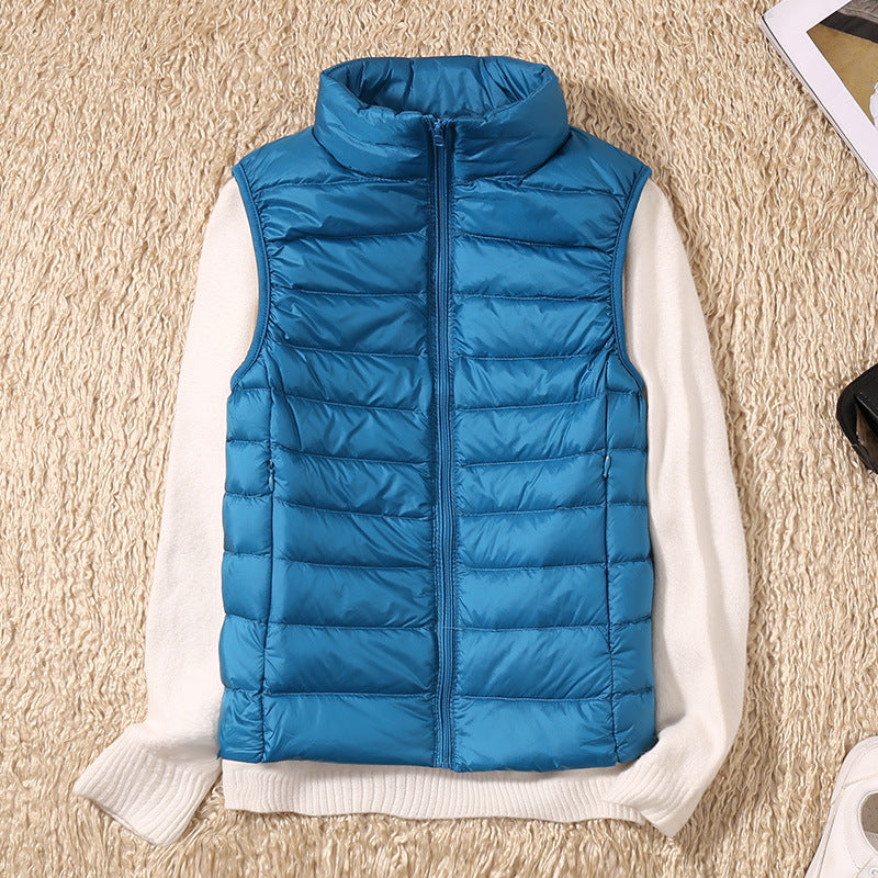 Galora - Nuovo gilet impermeabile con piume di anatra bianche