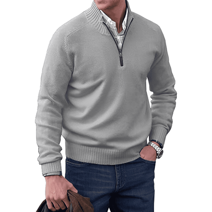 Nicolas™ | Elegante pullover in cashmere con chiusura a zip