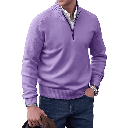 Nicolas™ | Elegante pullover in cashmere con chiusura a zip