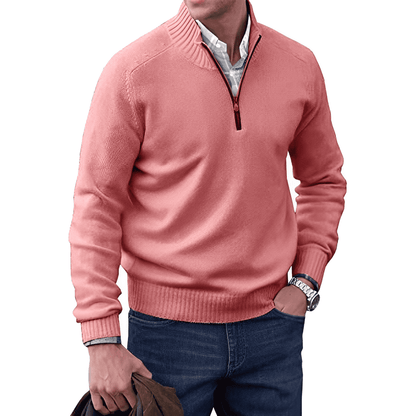 Nicolas™ | Elegante pullover in cashmere con chiusura a zip