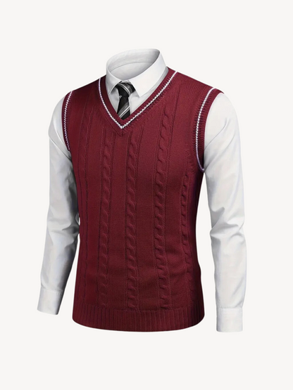 EUSTACHIO - GILET DI MAGLIA INTRECCIATA