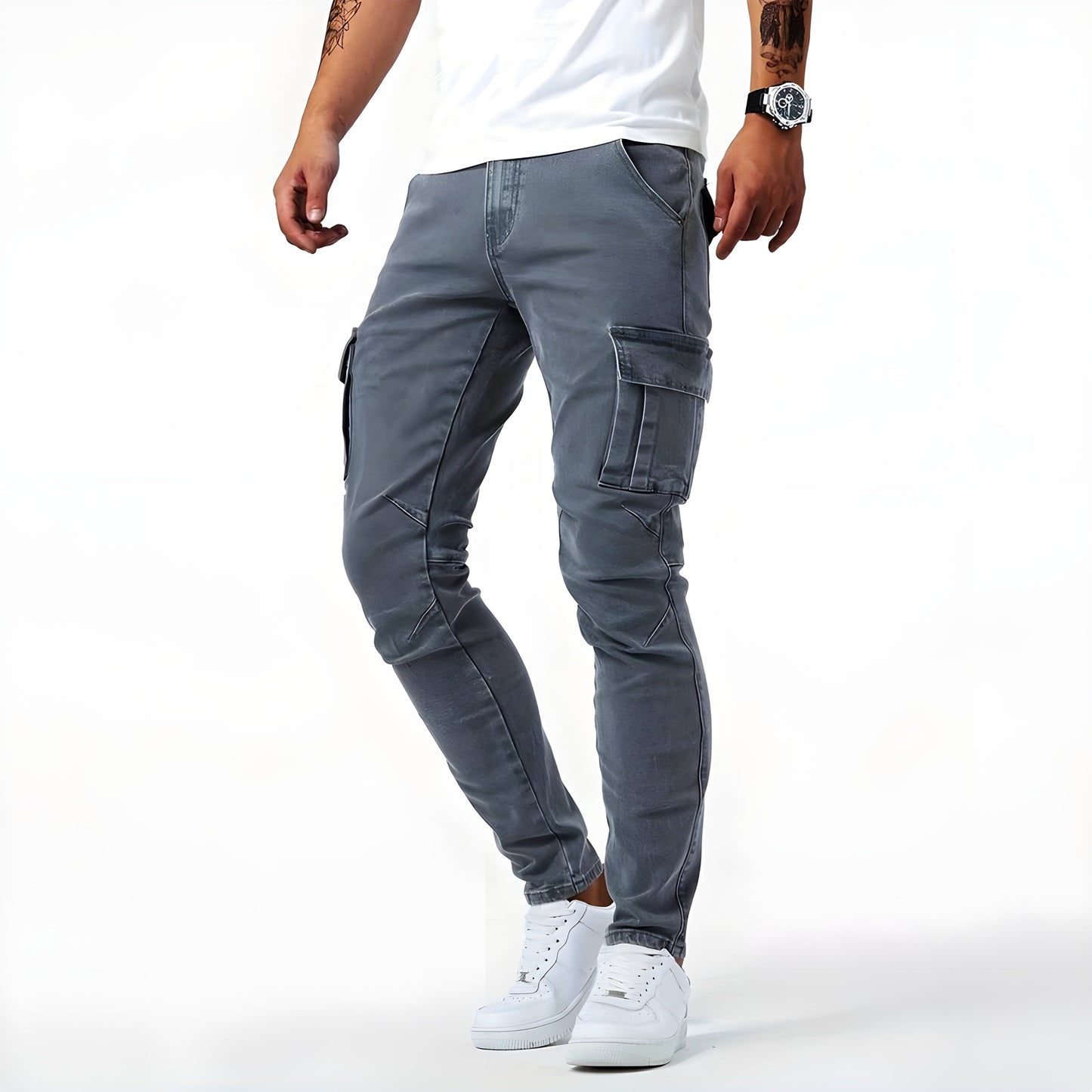 Samuel™ | Pantaloni cargo in denim stretch