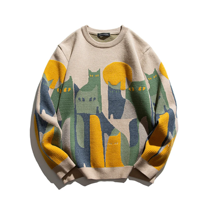 FABIEN - PULLOVER UNISEX CON GATTI