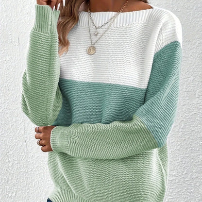 Le Clair™ | Pullover patchwork tricolore elegante