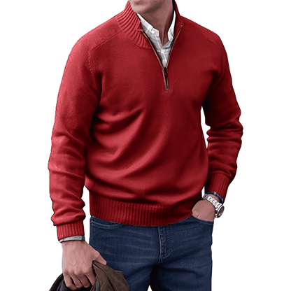 Nicolas™ | Elegante pullover in cashmere con chiusura a zip